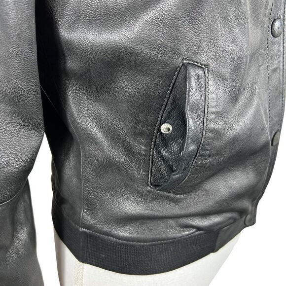 Maison Scotch Leather Bomber Jacket - Picture 8 of 13